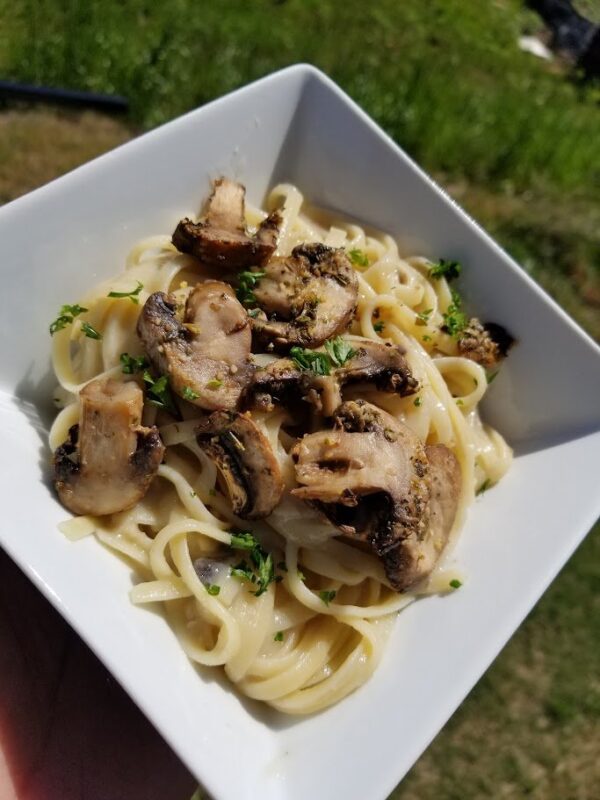 Creamy Vegan Linguine with Wild Mushrooms